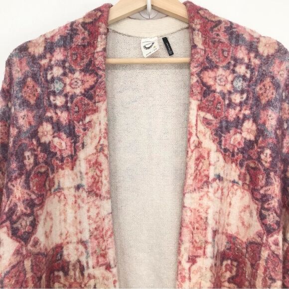 Anthropologie Akemi + Kin Laurel Canyon Cream Pink Wool Alpaca Knit Cardigan - Picture 7 of 16